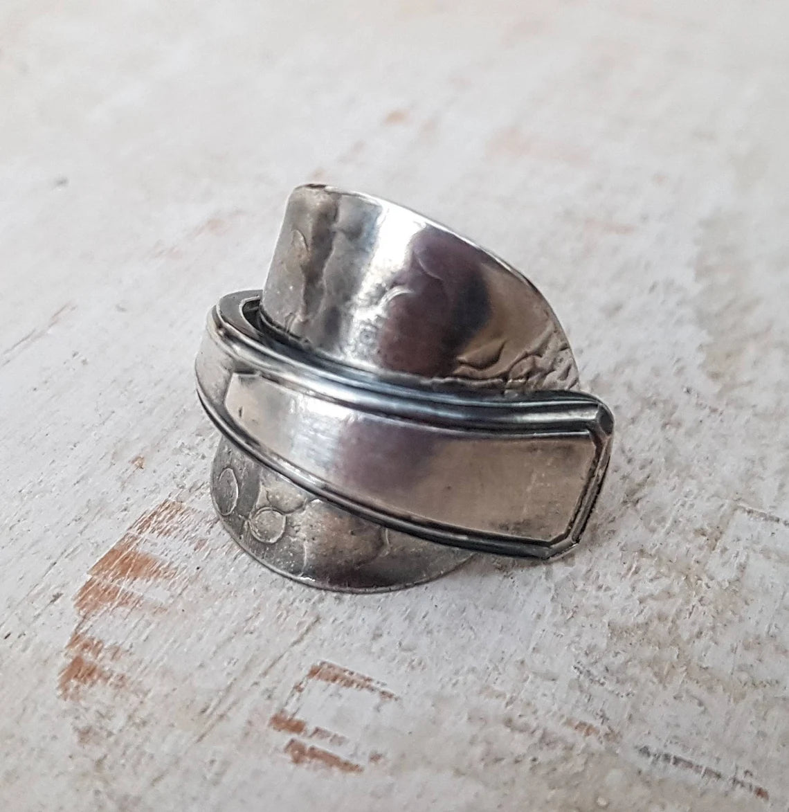 Vintage Art Deco Upcycled Spoon Ring - Men's / Ladies