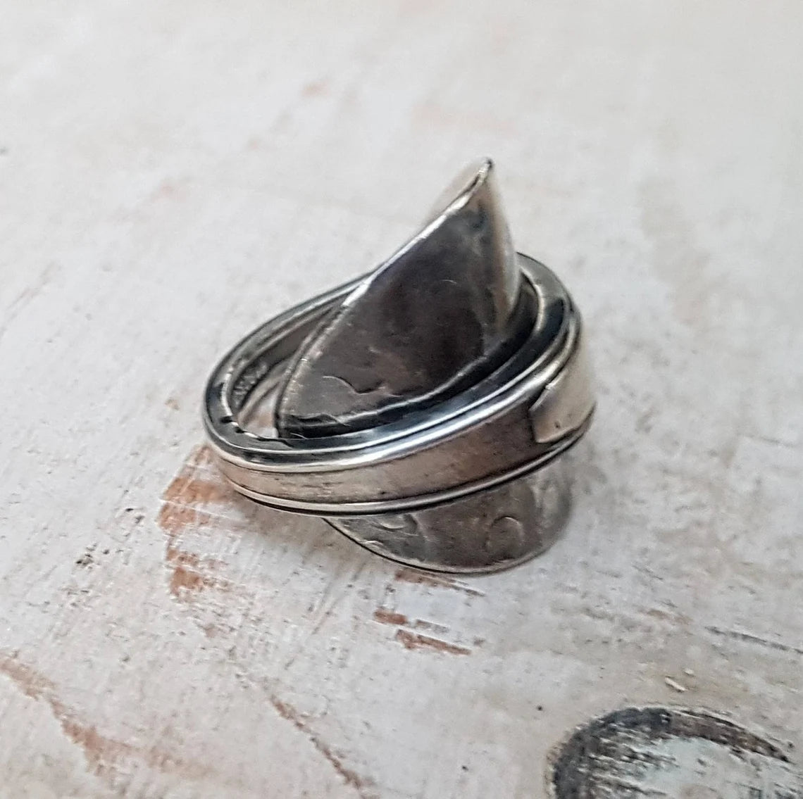 Vintage Art Deco Upcycled Spoon Ring - Men's / Ladies