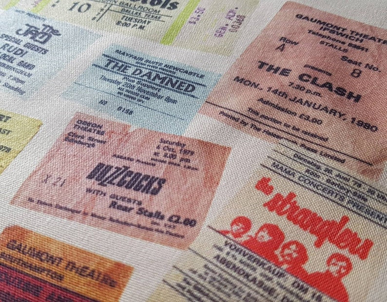 Classic PUNK - Rock Bands - Vintage Concert Ticket Shopping Bag