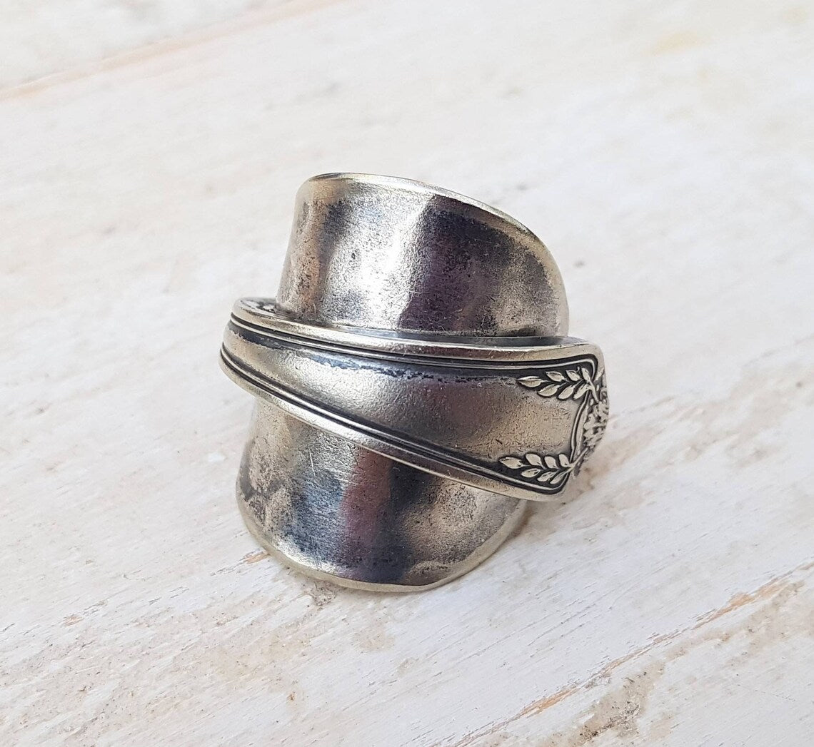 Vintage - Spoon Ring - Handmade Upcycled - Unisex Boho Jewelry