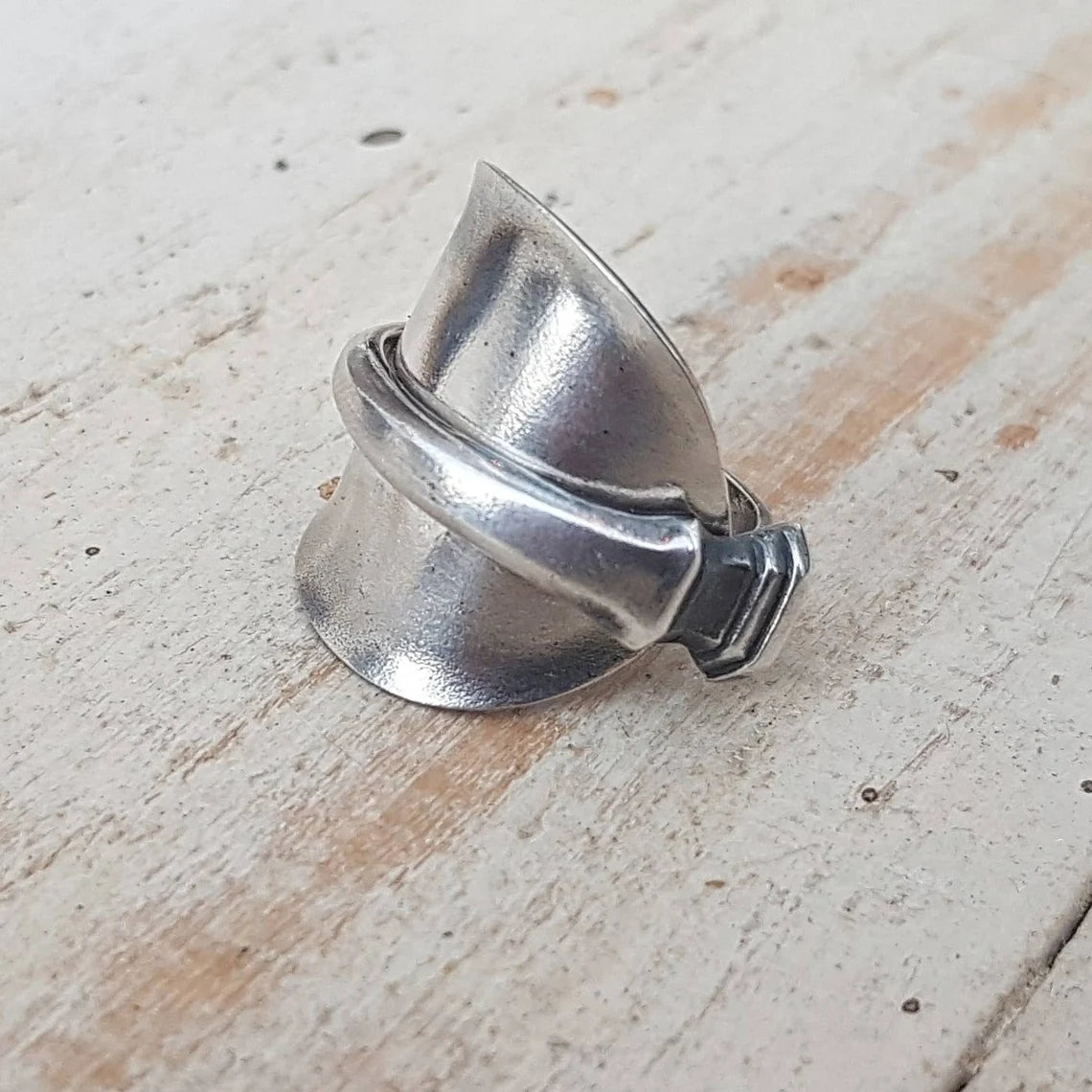 Unisex Art Deco Upcycled Spoon Ring - Men's / Ladies