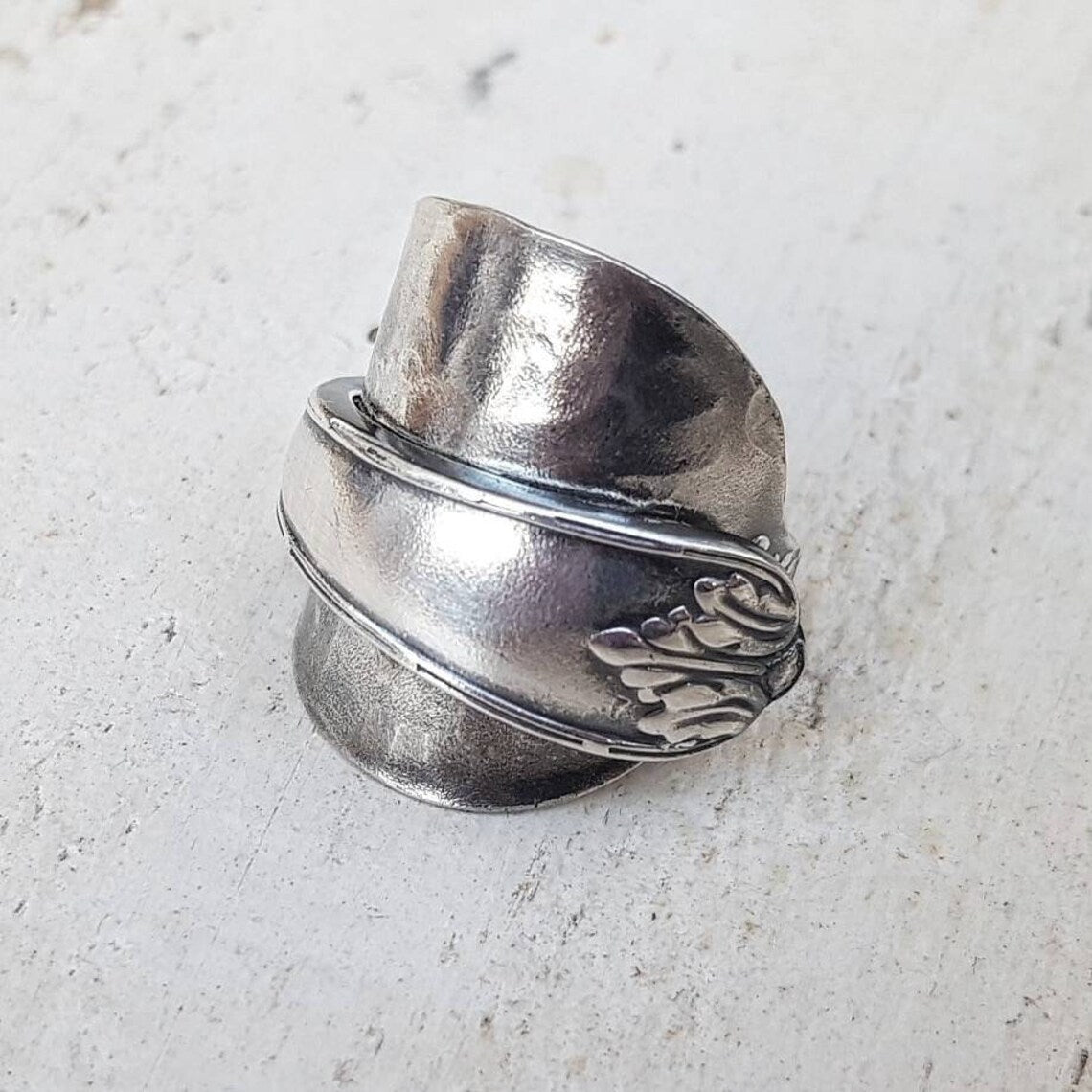 Upcycled Vintage Spoon Ring - Men's / Ladies - Unisex Floral Jewelry