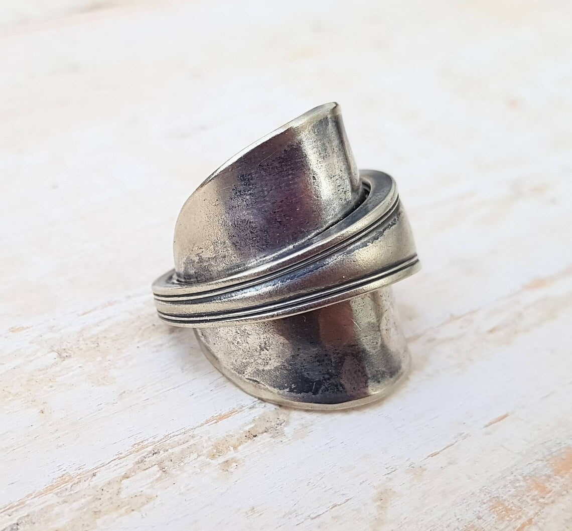 Vintage - Spoon Ring - Handmade Upcycled - Unisex Boho Jewelry