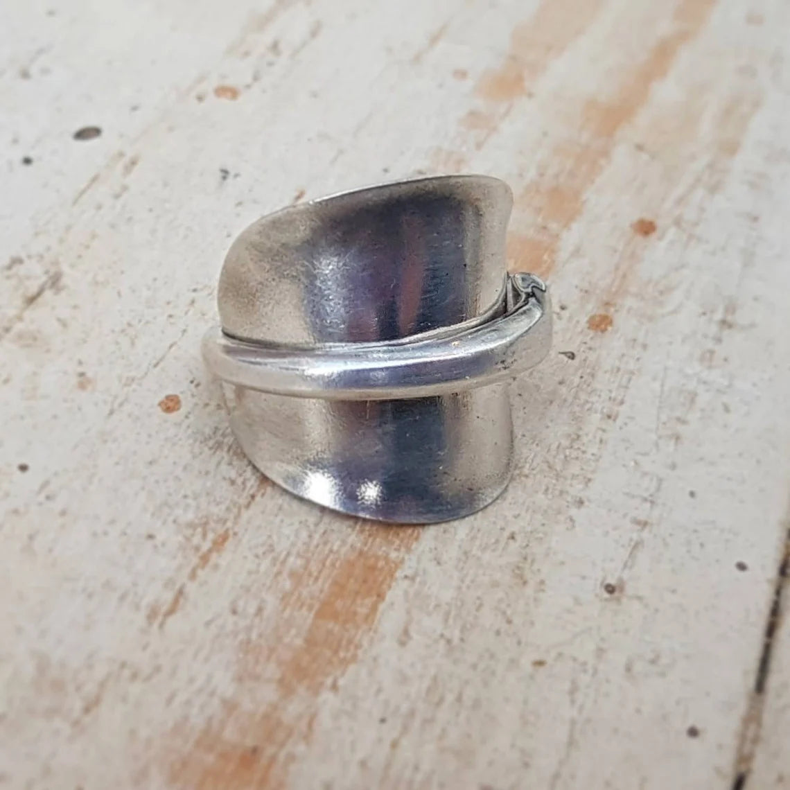 Unisex Art Deco Upcycled Spoon Ring - Men's / Ladies