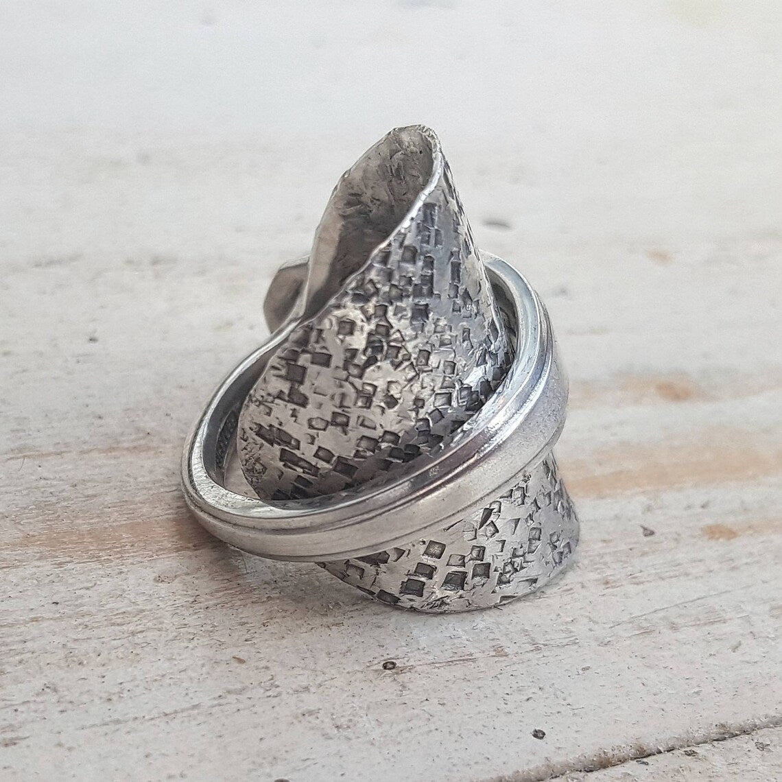 Vintage - Music Spoon Ring - Handmade Upcycled - Boho - Jewelry