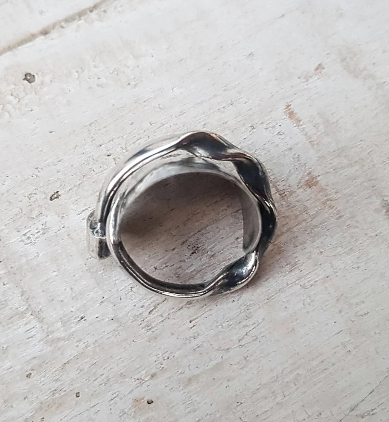 1926 Unisex - Vintage Spoon Ring - Upcycled Boho - Gothic Jewelry - Handmade