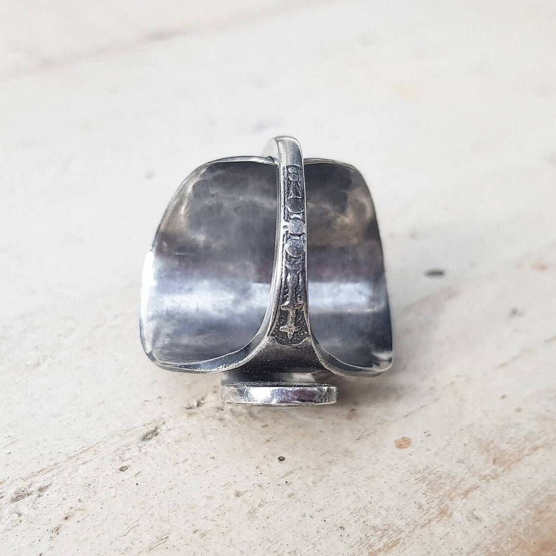 Vintage - Spoon Ring - Handmade Upcycled - Boho Floral Gothic Jewelry