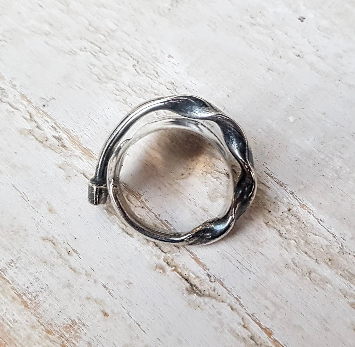 1926 Unisex - Vintage Full Spoon Ring - Upcycled Boho - Gothic Jewelry - Handmade