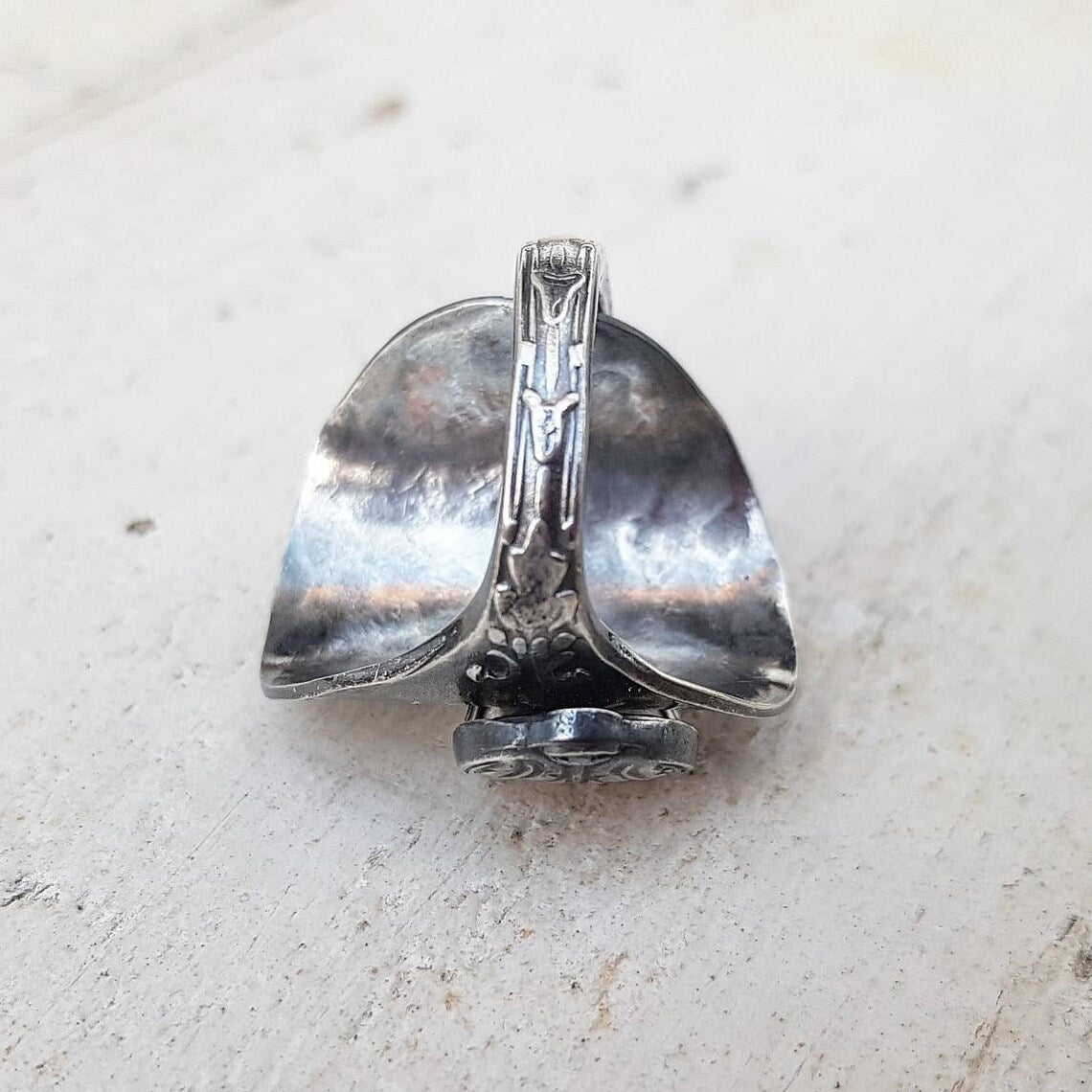 Upcycled Vintage Spoon Ring - Men's / Ladies - Unisex Floral Jewelry