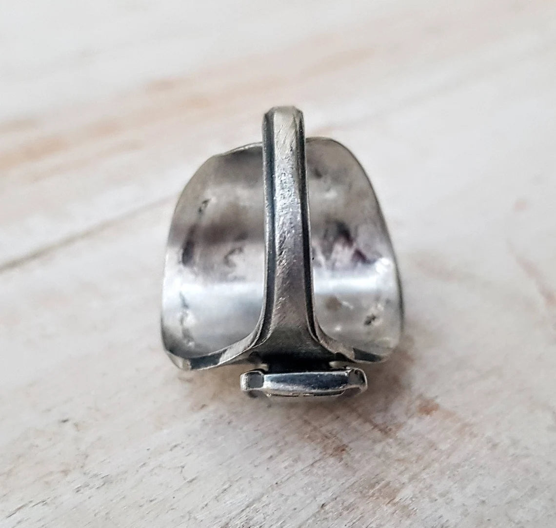 Unisex Art Deco Upcycled Spoon Ring - Men's / Ladies